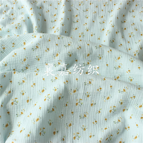 100% cotton double crepe gauze sleepwear baby blanket kids rabbit print  fabric