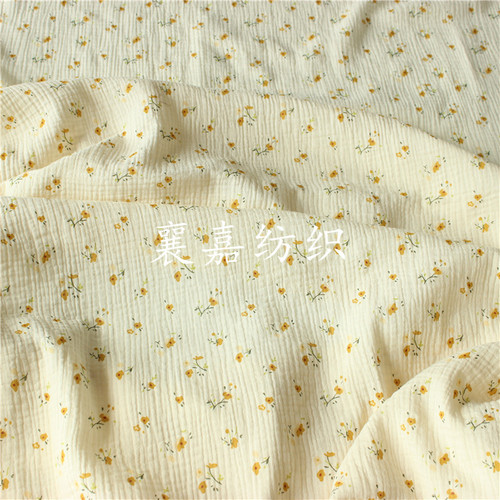 100% cotton double crepe gauze sleepwear baby blanket kids rabbit print  fabric