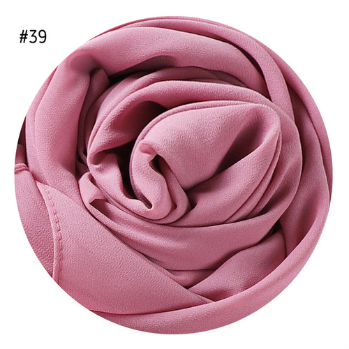  Plain Premium Hijab Muslim Borong Tudung Woman Pearl Chiffon Shawl Other Scarves Ethnic Scarf