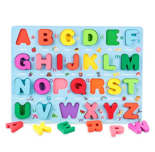 Alphanumeric puzzles wooden toys Geometric shapes Early childhood education  cognitive matching blocks teaching toy
