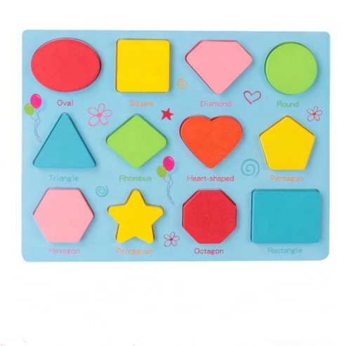 Alphanumeric puzzles wooden toys Geometric shapes Early childhood education  cognitive matching blocks teaching toy