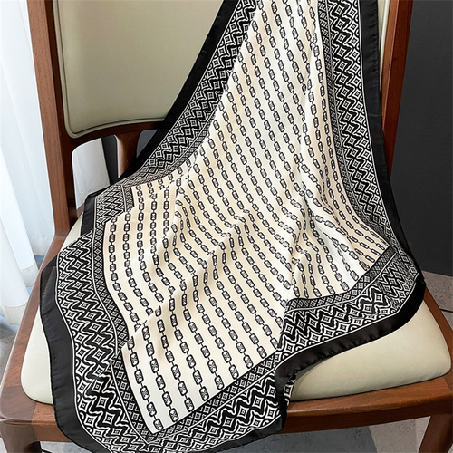 27.5 Inch x 27.5 Inch Small Square Silk Scarves Fashionable Ladies Satin Printed Neck Scarf, Women's Adult Accessory