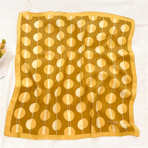 27.5 Inch x 27.5 Inch Small Square Silk Scarves Fashionable Ladies Satin Printed Neck Scarf, Women's Adult Accessory