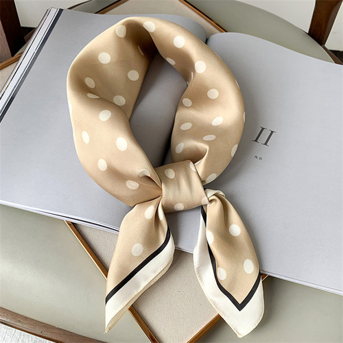 27.5 Inch x 27.5 Inch Small Square Silk Scarves Fashionable Ladies Satin Printed Neck Scarf, Women's Adult Accessory