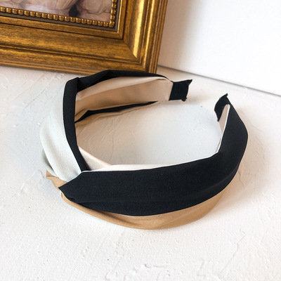 2023    4 Colours hair hoop Fabric Rainbow Crossed hair accessories Knotted Woman's Headbands