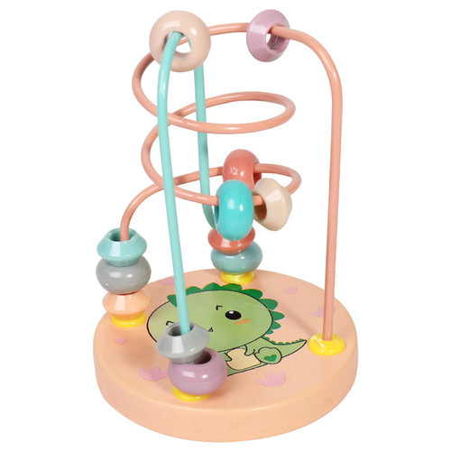 CHCC Wooden Mini Small Round Beads Toys Animal Wooden Round Beads Children's Enlightenment Early Education Toys