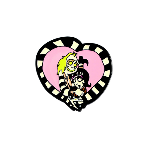 Beetlejuice Lydia Enamel Pin Heart SandwormBrooches Gothic Badge Bag Shirt Lapel Pin Buckle Punk Jewelry Gift for Friend