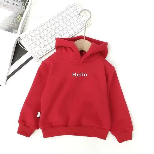 Autumn Winter Children Solid Color Outfits Children's Clothing Sweatshirt Letters Printing 2-7 Years Unisex Pullover