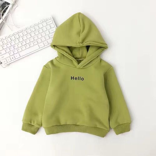 Autumn Winter Children Solid Color Outfits Children's Clothing Sweatshirt Letters Printing 2-7 Years Unisex Pullover