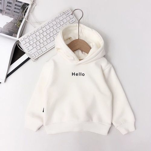 Autumn Winter Children Solid Color Outfits Children's Clothing Sweatshirt Letters Printing 2-7 Years Unisex Pullover