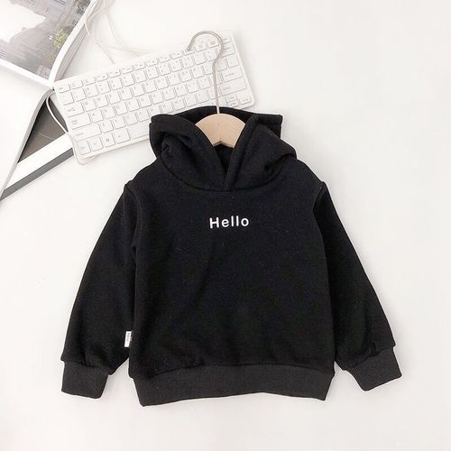 Autumn Winter Children Solid Color Outfits Children's Clothing Sweatshirt Letters Printing 2-7 Years Unisex Pullover