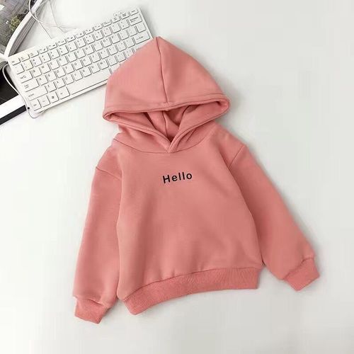 Autumn Winter Children Solid Color Outfits Children's Clothing Sweatshirt Letters Printing 2-7 Years Unisex Pullover