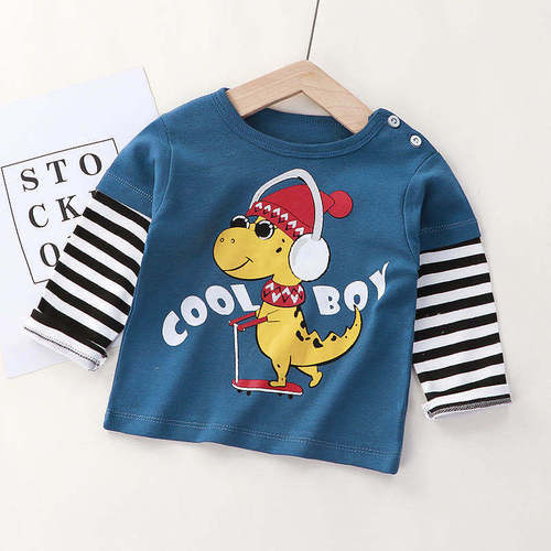 Top Selling Products 2022 Kids Autumn Sweatshirt Boy Cartoon Printed Long Sleeve O-neck 0-7 Years Cheap Children Fashion