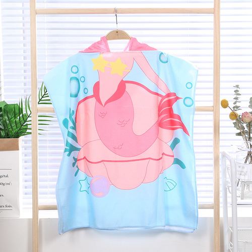 children's quick dry beach towel  kids poncho beach towel hooded beach towel for kids