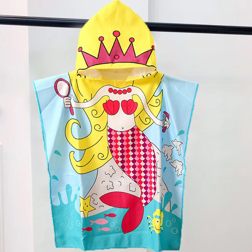 children's quick dry beach towel  kids poncho beach towel hooded beach towel for kids