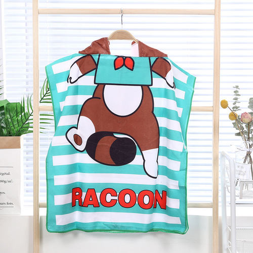 children's quick dry beach towel  kids poncho beach towel hooded beach towel for kids