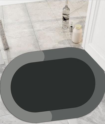  Modern Simple Rubber Soft Quick Dry Absorbent Non Slip Bath Room Mat Diatommud Toilet Foot Mat