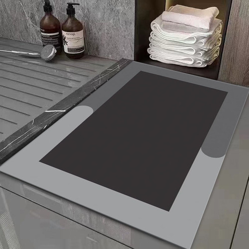  Modern Simple Rubber Soft Quick Dry Absorbent Non Slip Bath Room Mat Diatommud Toilet Foot Mat