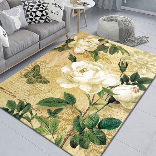 Living Room Bedroom Covered With Printed Carpet Household Large Area Hand-painted Machine Washable Floor Mats