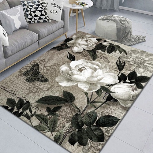 Living Room Bedroom Covered With Printed Carpet Household Large Area Hand-painted Machine Washable Floor Mats