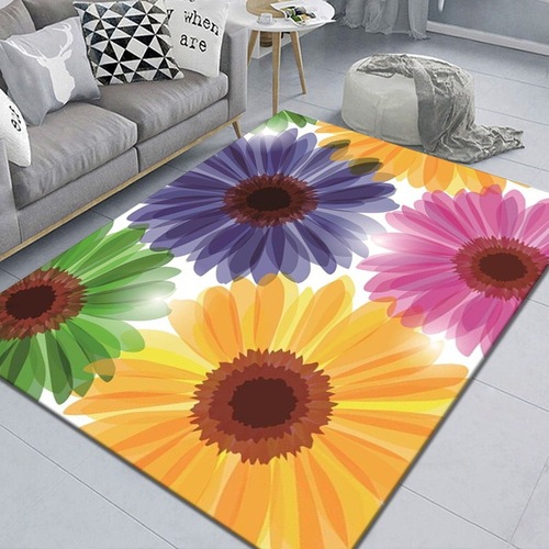 Living Room Bedroom Covered With Printed Carpet Household Large Area Hand-painted Machine Washable Floor Mats