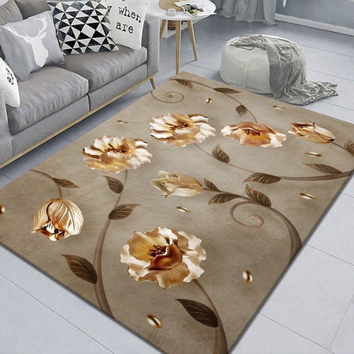 Living Room Bedroom Covered With Printed Carpet Household Large Area Hand-painted Machine Washable Floor Mats