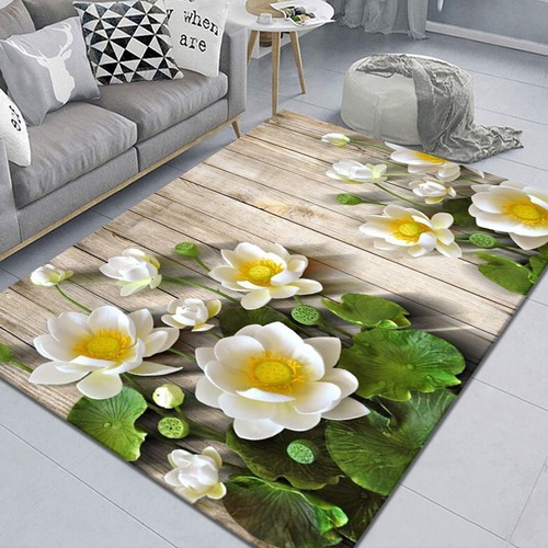 Living Room Bedroom Covered With Printed Carpet Household Large Area Hand-painted Machine Washable Floor Mats