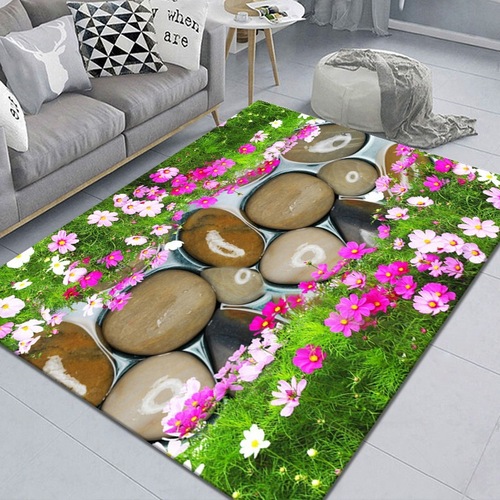 Living Room Bedroom Covered With Printed Carpet Household Large Area Hand-painted Machine Washable Floor Mats