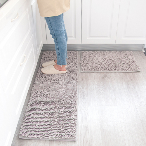 Plush Long Kitchen Rug Non Slip Washable Kitchen Door Floor Area Carpet Soft Super Absorbent Mat for Bathroom