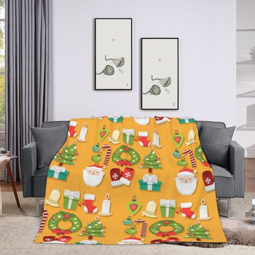 Pet Blanket Machine Washable, Print Design, Super Soft Christmas Throw for Dogs & Cats