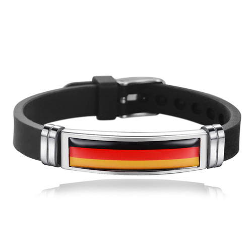  National Sports Silicone Bracelet Flag Country Event Wristbands rubber band hand catenary