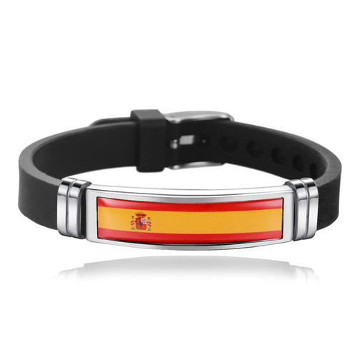 National Sports Silicone Bracelet Flag Country Event Wristbands rubber band hand catenary