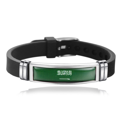  National Sports Silicone Bracelet Flag Country Event Wristbands rubber band hand catenary