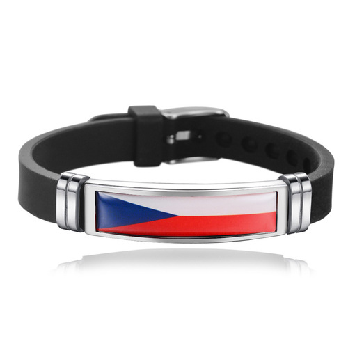  National Sports Silicone Bracelet Flag Country Event Wristbands rubber band hand catenary