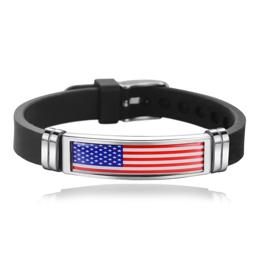  National Sports Silicone Bracelet Flag Country Event Wristbands rubber band hand catenary