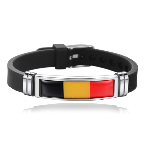  National Sports Silicone Bracelet Flag Country Event Wristbands rubber band hand catenary