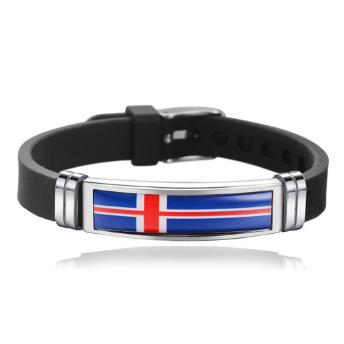  National Sports Silicone Bracelet Flag Country Event Wristbands rubber band hand catenary