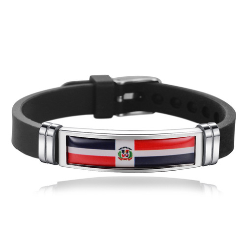  National Sports Silicone Bracelet Flag Country Event Wristbands rubber band hand catenary