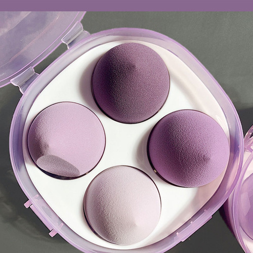 4 Pcs Cosmetics Cute Bear Makeup Sponge Box Latex Free Foundation Sponge Blender With Packaging Box