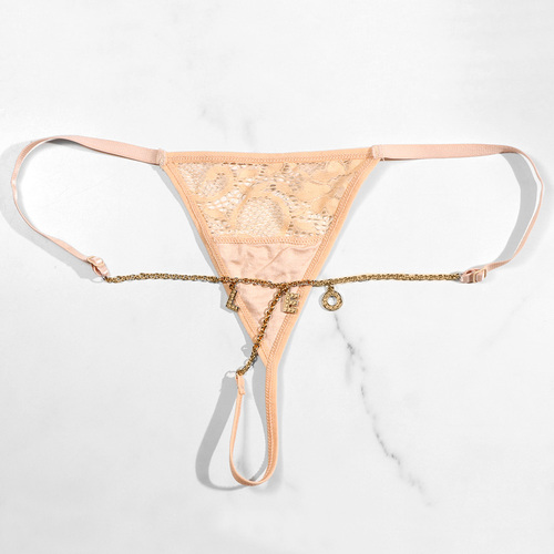 Hot Selling Sexy  Name Lace Underpants 12 Zodiac Lace Thongs Body Chain For Women Beach Jewelry