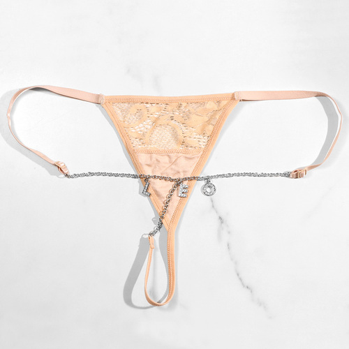 Hot Selling Sexy  Name Lace Underpants 12 Zodiac Lace Thongs Body Chain For Women Beach Jewelry