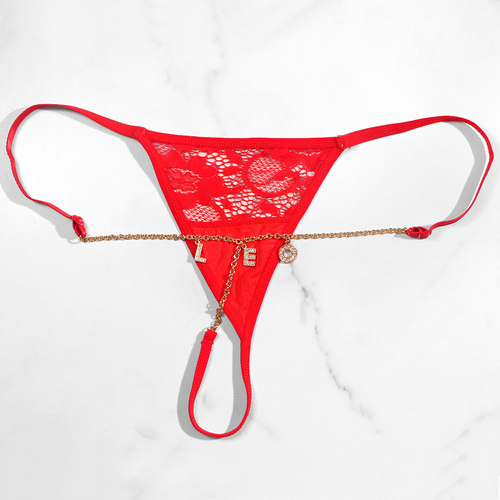 Hot Selling Sexy  Name Lace Underpants 12 Zodiac Lace Thongs Body Chain For Women Beach Jewelry
