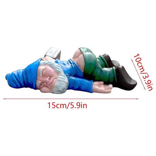 Creative Drunk Gnome Patio Ornament Garden Funny Rude Drunken Disorderly Statue Figurine Garden Accessories Decoration
