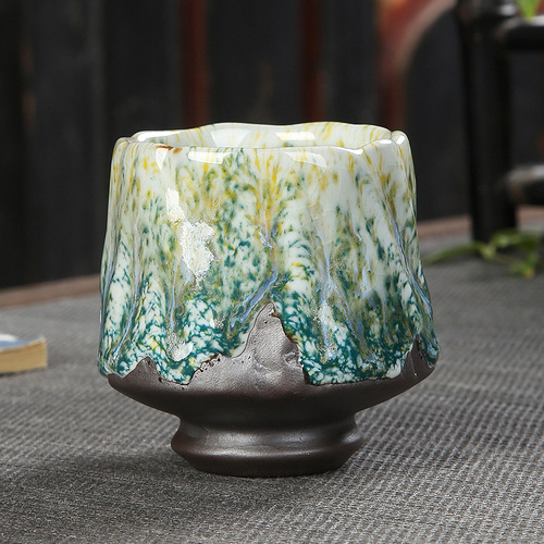 Tea Cup Set Espresso Color Porcelain Saucer Turkish Ceramic Coffee Cup