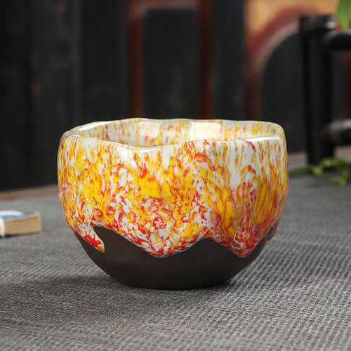 Tea Cup Set Espresso Color Porcelain Saucer Turkish Ceramic Coffee Cup