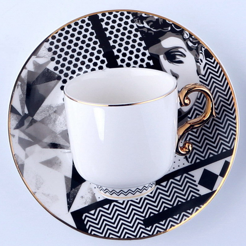 6 Piece Ceramic Espresso Coffee Cup Saucer Set Concentrated Small Mini Turkish Tea Cup Sets With Gift Box