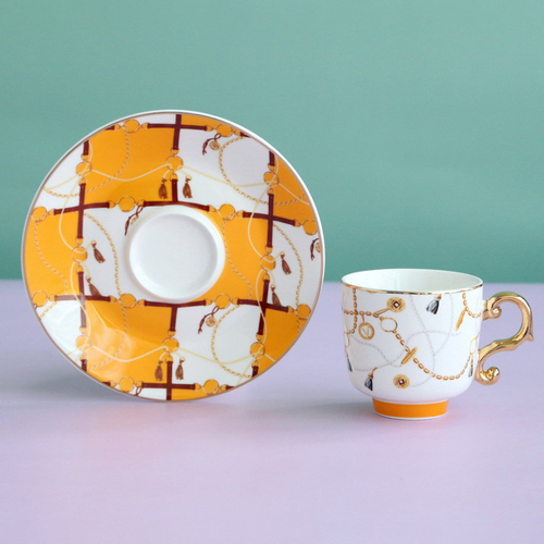 6 Piece Ceramic Espresso Coffee Cup Saucer Set Concentrated Small Mini Turkish Tea Cup Sets With Gift Box