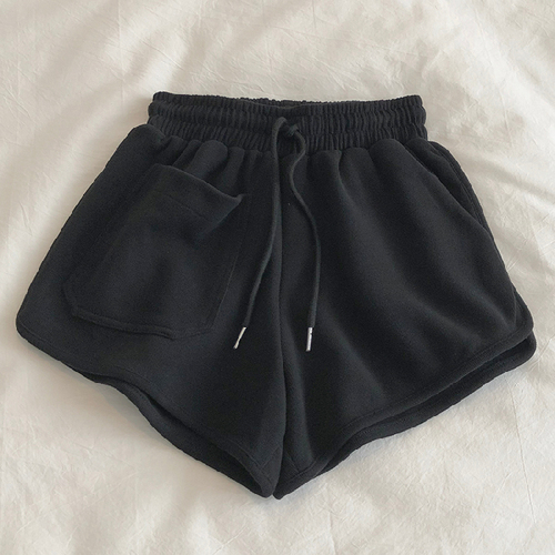 Sports shorts women's summer street style high waist loose and thin a-line hot pants wide leg pants casual yoga pants wo