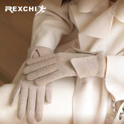 REXCHI DY49 Knitted Gloves Unisex Winter Gloves Touch Screen Women Men Warm Stretch Knitted Mittens Non-slip Gloves