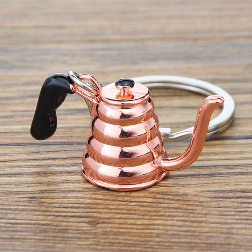 Espresso Coffee Accessories Keychain Moka Pot/Syphon/Kettle/Grinder/Tamper/Milk Jug/Portafilter Coffee Keyring